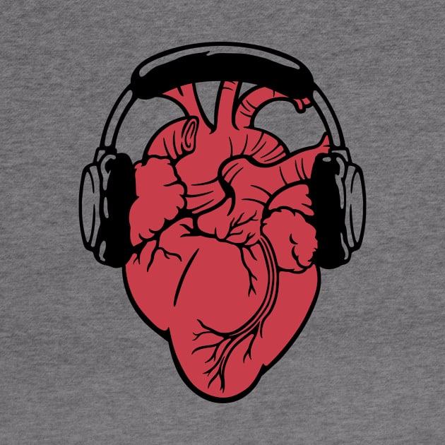 I Love Music Headset Anatomic Heart by Tobe Fonseca by Tobe_Fonseca